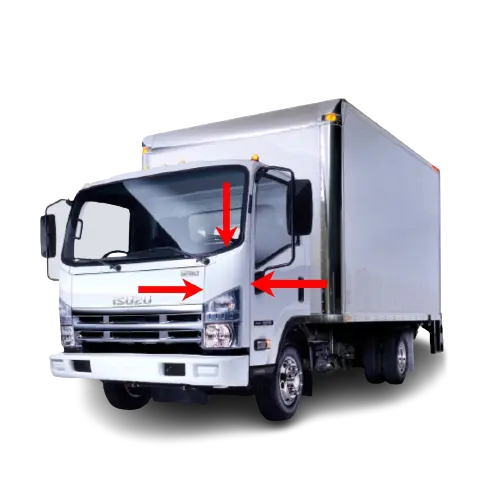 Front Side Corner Panel For Isuzu Driver Side (LH) NPR NPR-HD NQR NRR 2008-2018 icjtruckparts