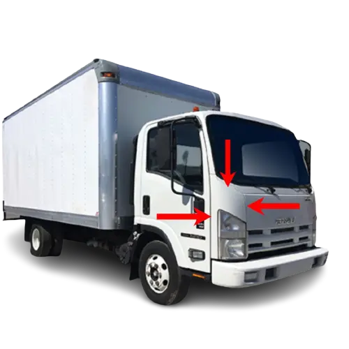 Front Side Corner Panel For Isuzu Passenger Side (RH) NPR NPR-HD NQR NRR 2008-2018 (8-98036-524-5) icjtruckparts
