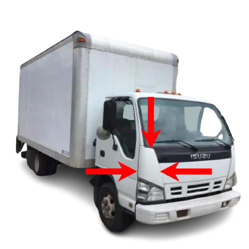 Front Side Corner Panel Passenger Side (RH) For Isuzu NPR NPR-HD NQR NRR 2005-2007 (8-97585-428-4) icjtruckparts