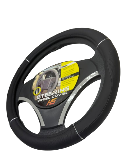 Steering Wheel Cover Black 15 " to 16" For Isuzu (Universal)