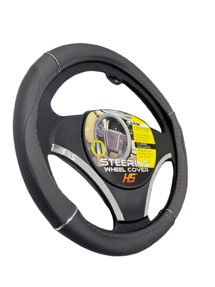 Steering Wheel Cover Gray 15 " to 16" For Isuzu (Universal)