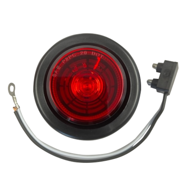 2" ROUND CLEARANCE MARKER 4 LED RED