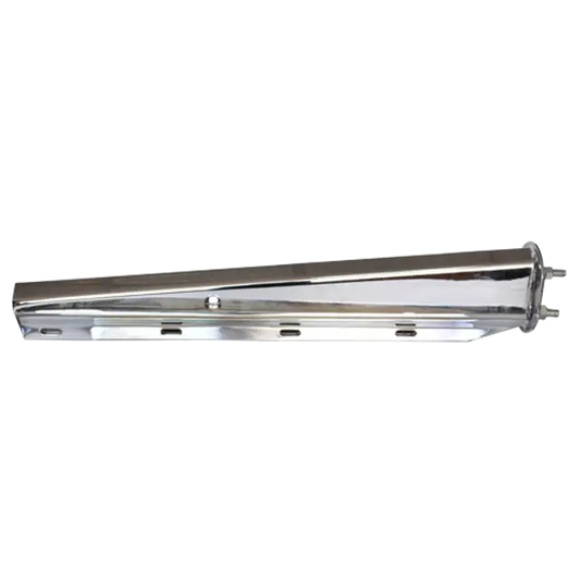 MUD FLAP HANGER CHROME SPRING-LOADED TAPER STYLE STRAIGHT 2.5" BOLT CENTER TO CENTER 2pc icjtruckparts