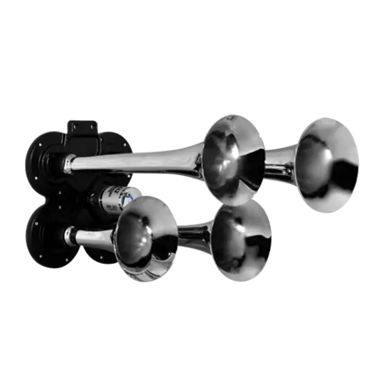 QUADRUPLE AIR HORN WITH SOLENOID VALVE 12V/24V icjtruckparts