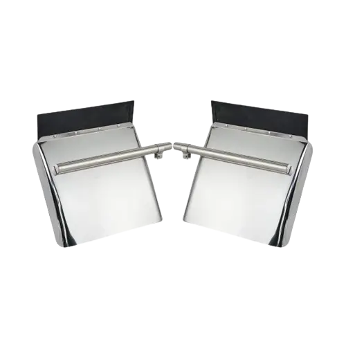 QUARTER FENDER S/S SET COMPLETE WITH ROUND SUPPORT TUBE SET 24"X24" icjtruckparts