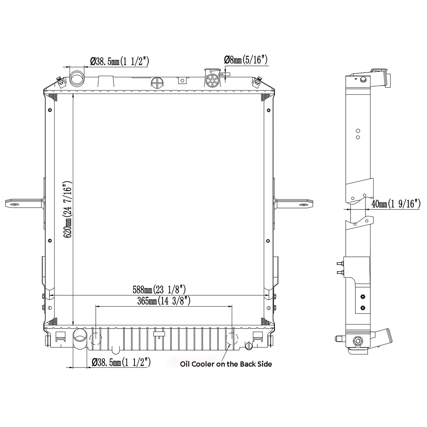 Radiator Assembly For Isuzu NPR-Dh NQR NRR 2011-2017