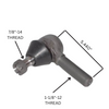 TIE ROD FREIGHTLINER CASCADIA / INTERNATIONAL PROSTAR -LT / VOLVO-VNL671 (RIGHT HAND POSISTION)