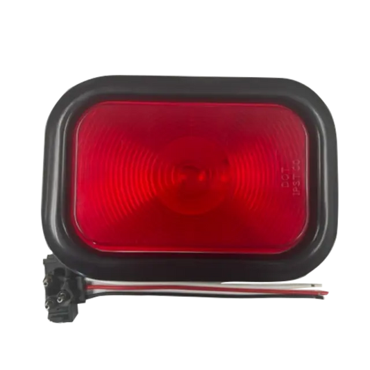 STOP LIGHT RED LENS WITH CONECTOR AND GROMMET icjtruckparts