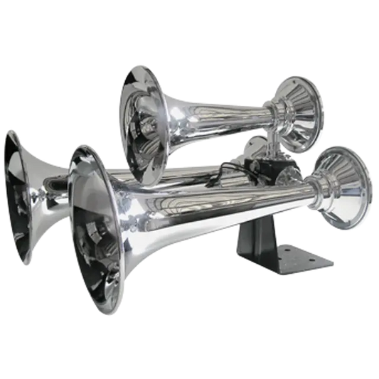 TRAIN AIR TRIPLE HORN G2 CHROME PLATE icjtruckparts