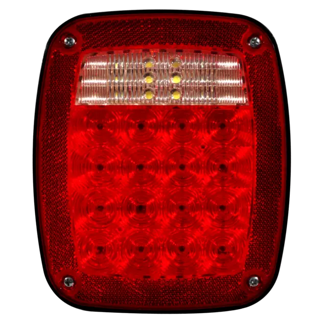 Universal Brake Light Lamp 37 LED RED / WHITE WITH LICENSE LIGHT icjtruckparts