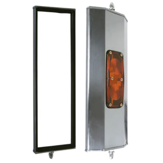 WEST COAST MIRROR WITH HEATED AND LIGHT 6 1/2" X 16" 1PC icjtruckparts