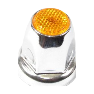 AMBER COLOR TOP REFLECTOR NUT COVER 33MM X 2-1/8"